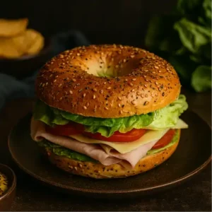 Bagel Ham and Cheese