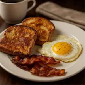French Toast with Bacon and Eggs