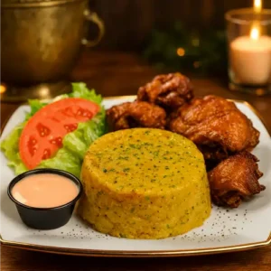 Mofongo con Chicharrón de Pollo